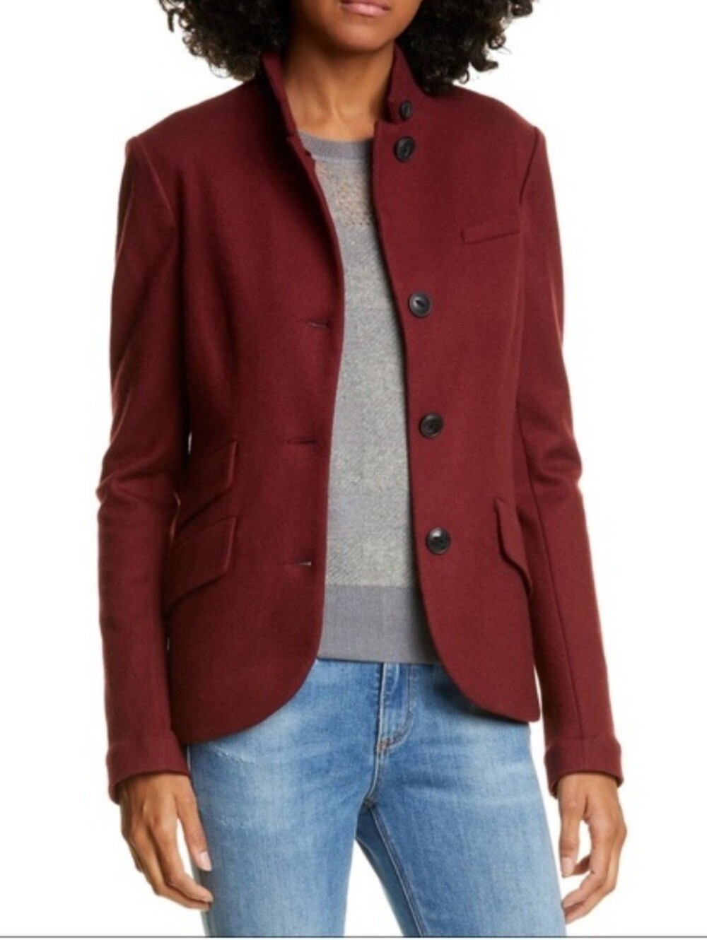 Rag & Bone Slade Wool Blazer In Black Cherry Size 4 (NWOT)